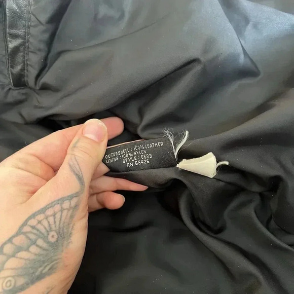 Vintage Leather‎ Jacket Mens Distressed Biker Outdoor Workwear Barn Chore Coat M - Picture 10 of 14